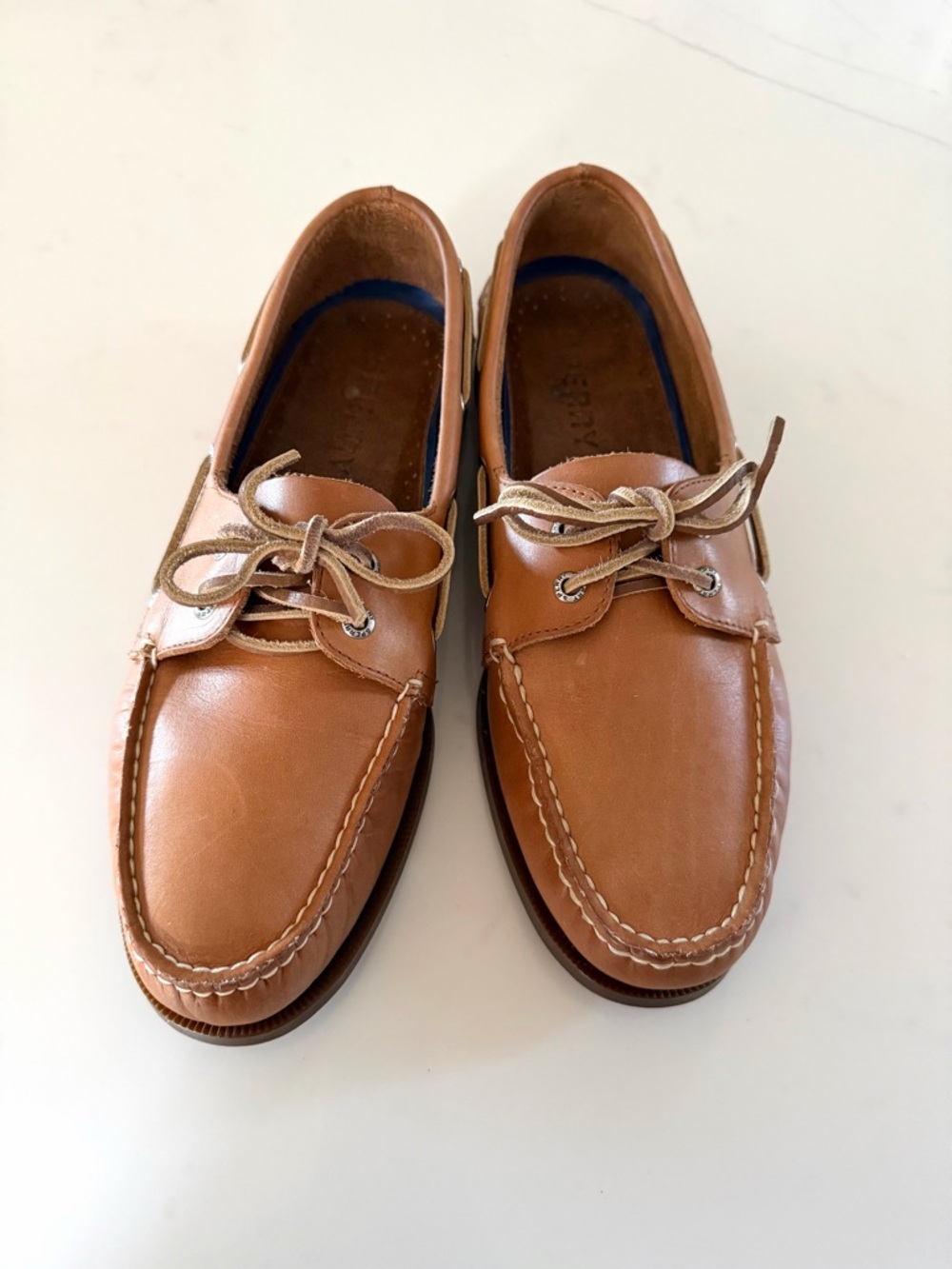SPERRY•tan leather boat deck shoes 10.5W EUC